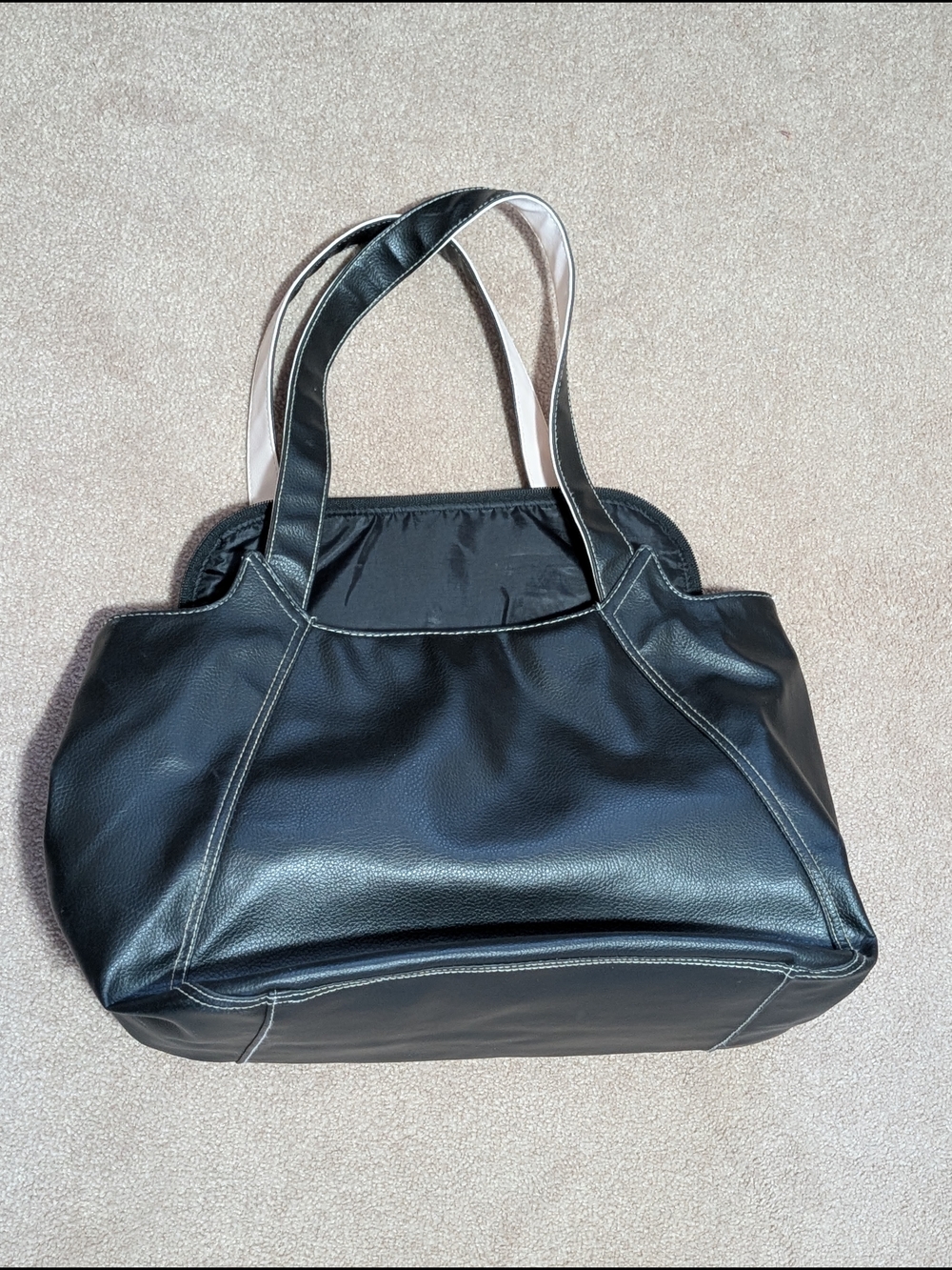 Mary Kay Tote Bag with Contrast Handles, Fax Leather